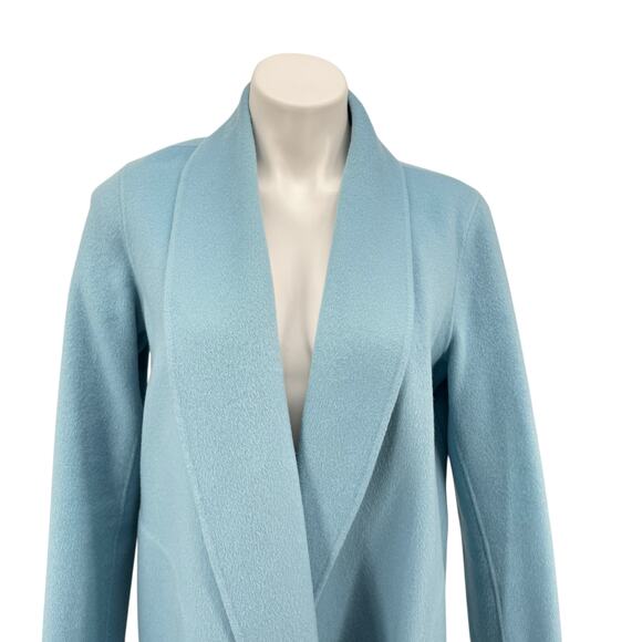 Theory Cashmere Wool Blue Jacket Coat Open Shawl Sileena Winsome 2 SZ M Women's - Picture 2 of 12
